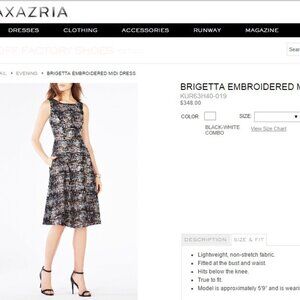 BCBG MAXAZRIA NWT "Brigetta" Dress, Glam Black Burnout Mesh over Beige Lining 4